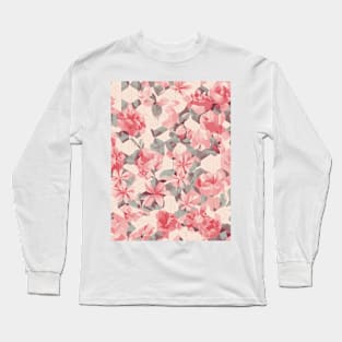 Floral Pattern Polygon style: Angular Petal Harmony Long Sleeve T-Shirt